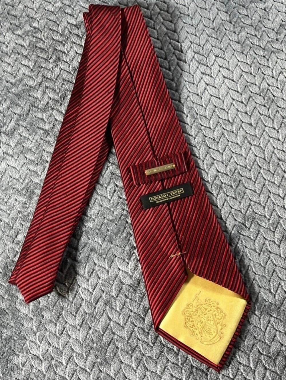 Donald J. Trump Red/black/gold Tie